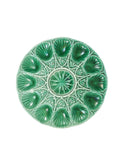 Vintage 1930s Emerald Sarreguemines Oyster Platter Weston Table