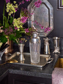 Vintage 1930s English Cut Crystal Cocktail Shaker Weston Table