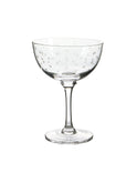 Vintage 1930s English Etched Stars Cocktail Glasses Weston Table