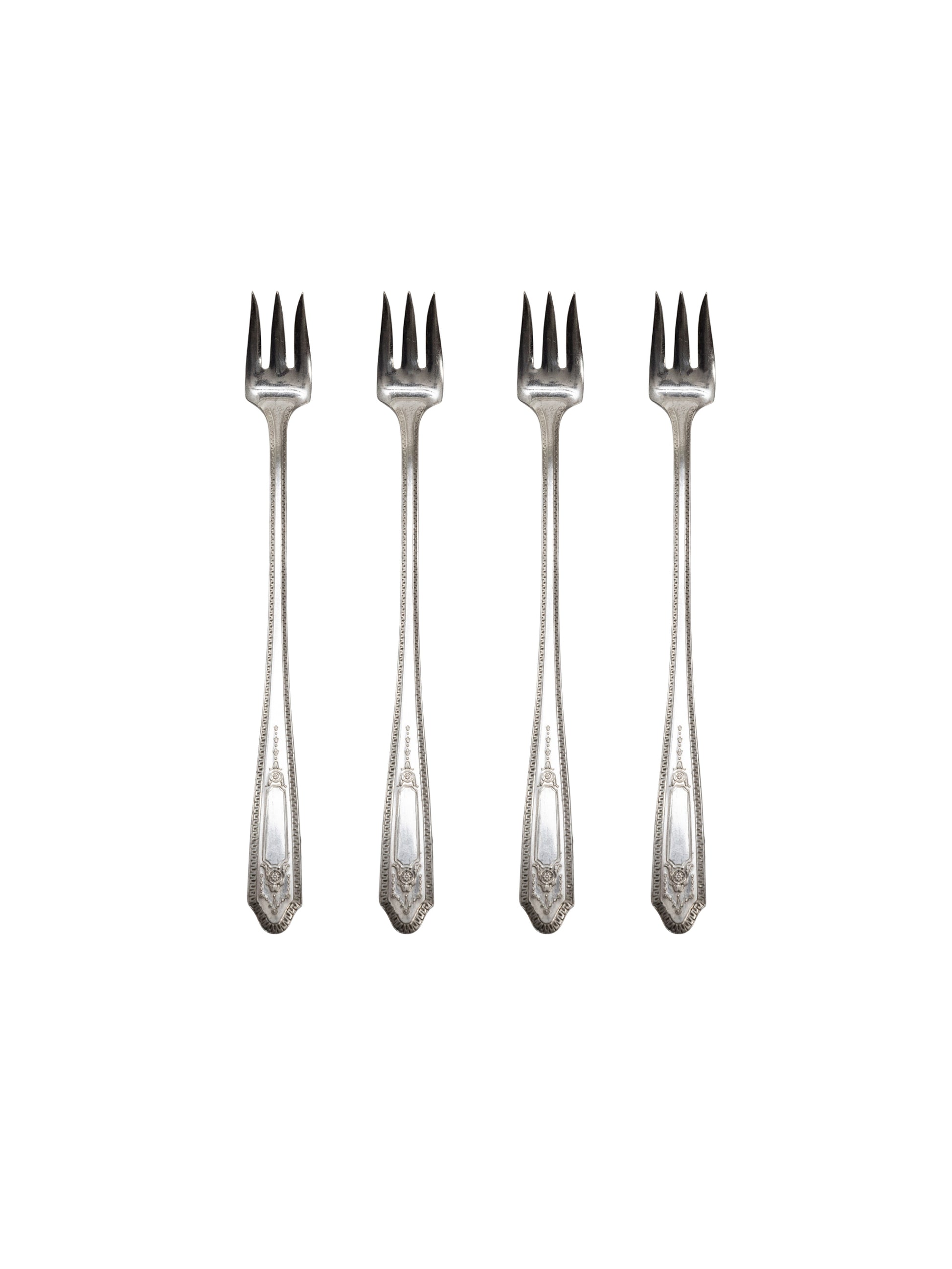 Vintage 1930s English Silver Plate Oyster Forks Weston Table