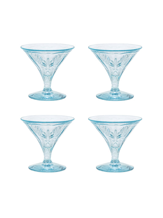 Vintage 1930s Baroque Azure Glasses Weston Table