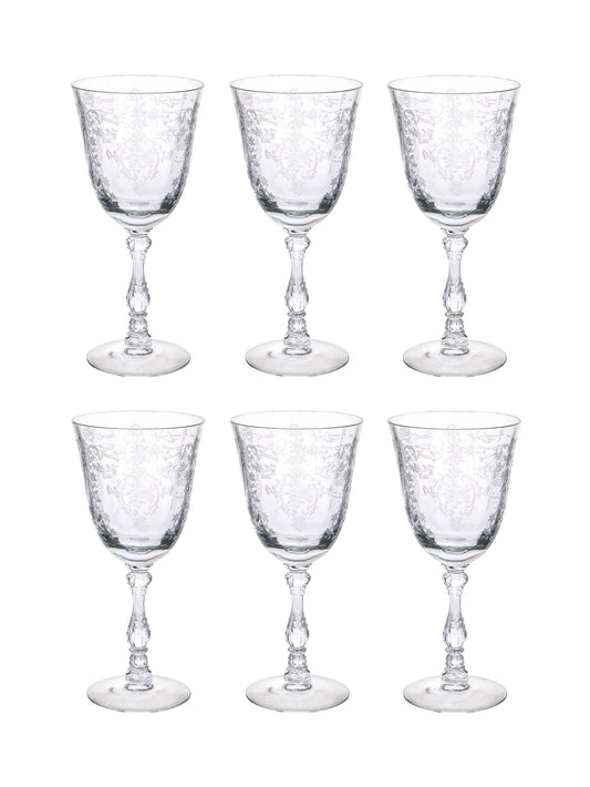Vintage 1930s Fostoria Navarre Wine Glasses Weston Table