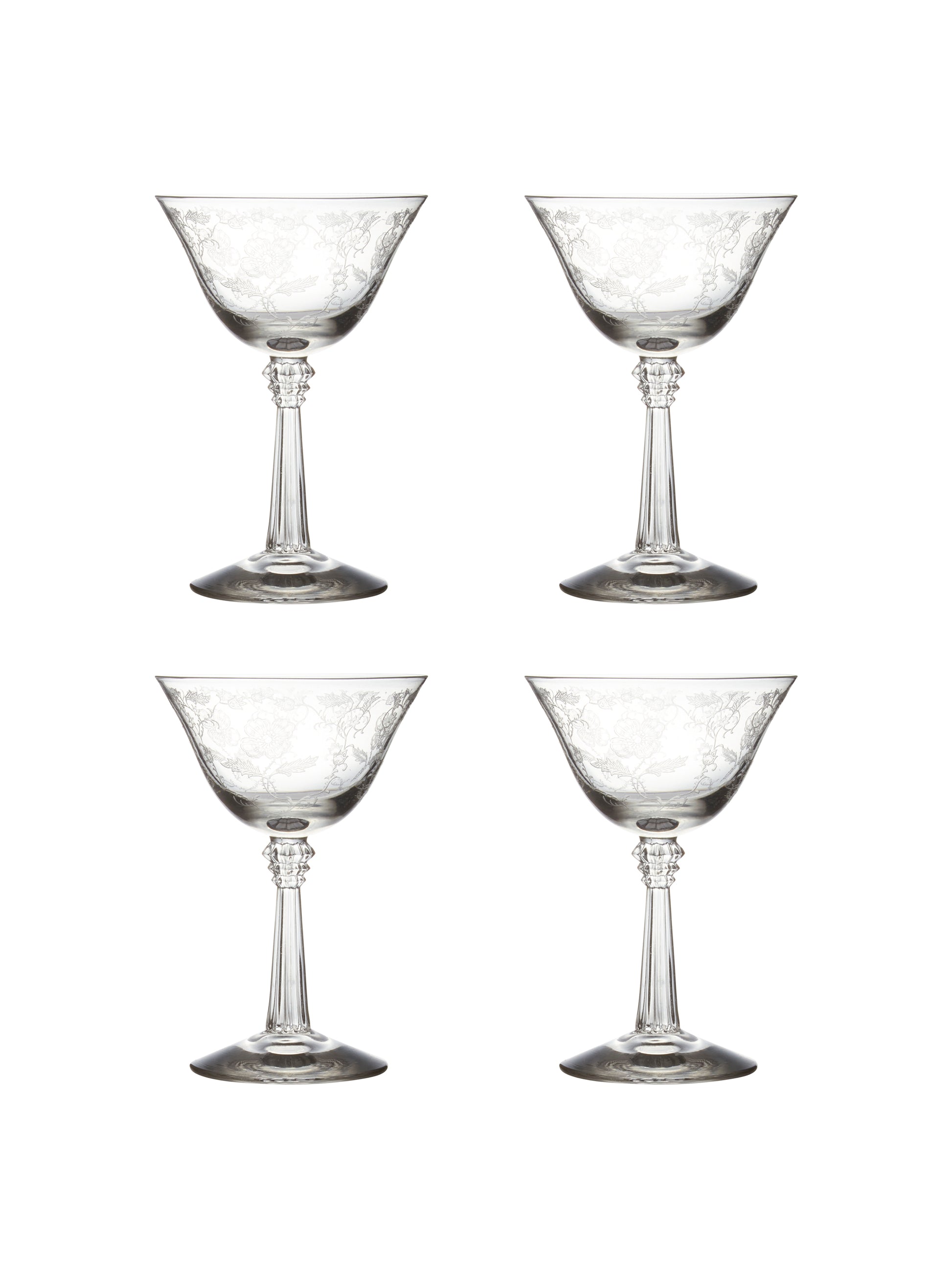 Shop the Vintage 1950s Etched Beer Glasses at Weston Table