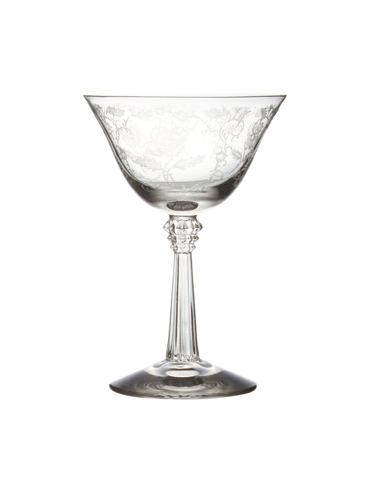 Shop the Vintage 1930s Fostoria Chintz Etched Crystal Wine Glasses