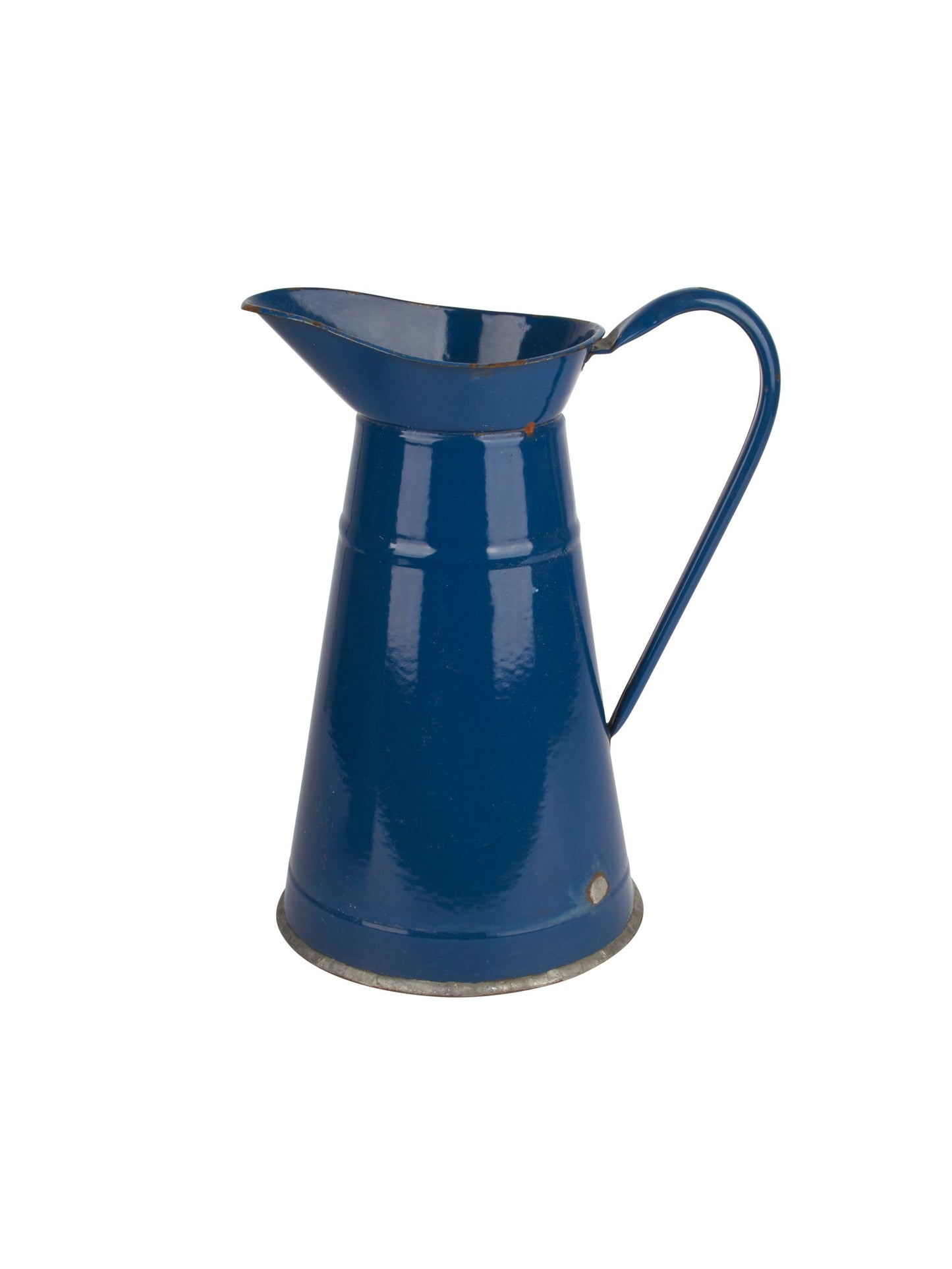 Vintage 1930s French Blue Enamelware Pitcher Style One Weston Table