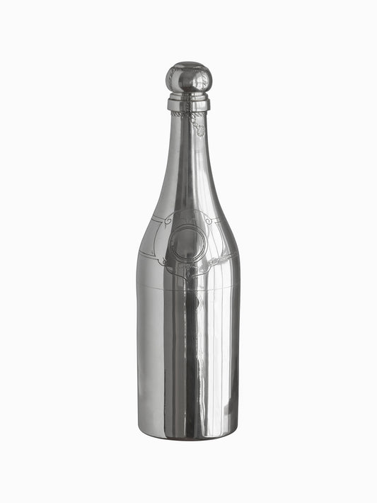 Vintage 1930s French Champagne Bottle Silver Cocktail Shaker Weston Table