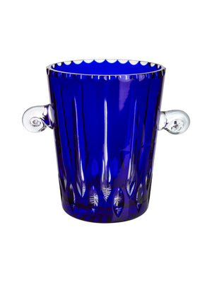  Vintage 1930s French Cobalt Crystal Champagne Cooler Weston Table 