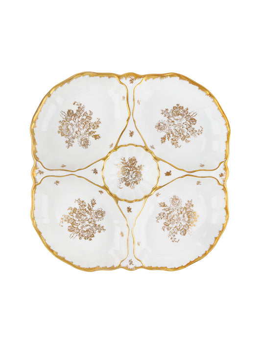 Vintage 1930s French Fonde 22kt Gold Oyster Platter Weston Table