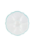 Vintage 1930s French Mint Rimmed Oyster Plate Weston Table