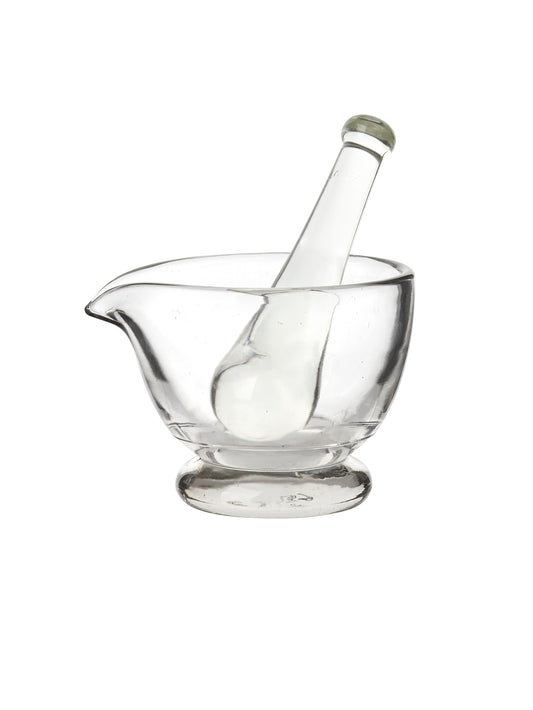 Vintage 1930s Glass Mortar and Pestle Weston Table