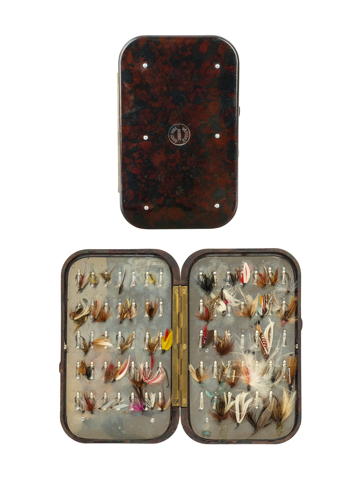 Vintage 1930s Hardy Neroda Fly Fishing Box Three Weston Table
