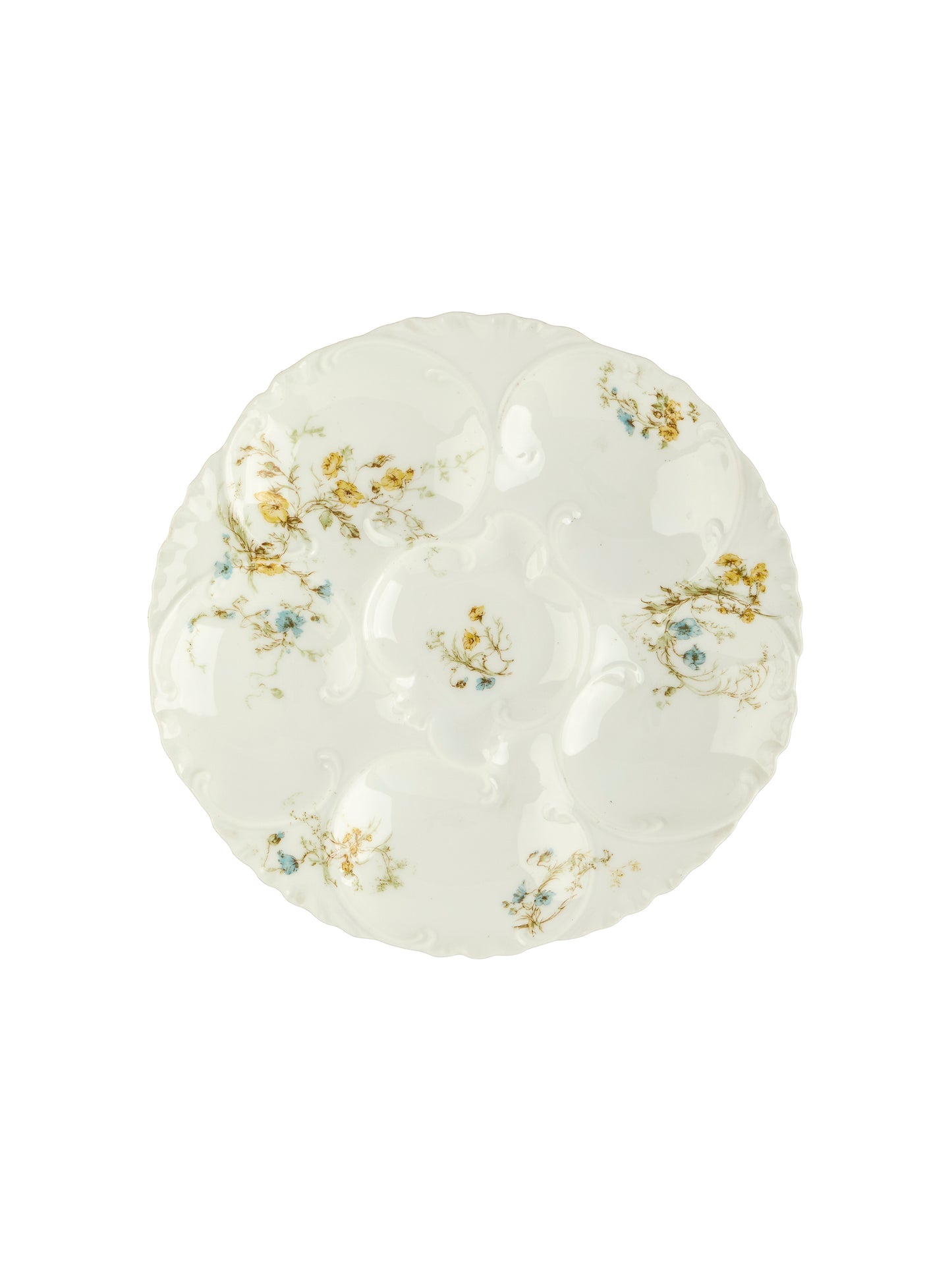 Vintage 1930s Haviland Limoges Wild Roses Oyster Plate Weston Table