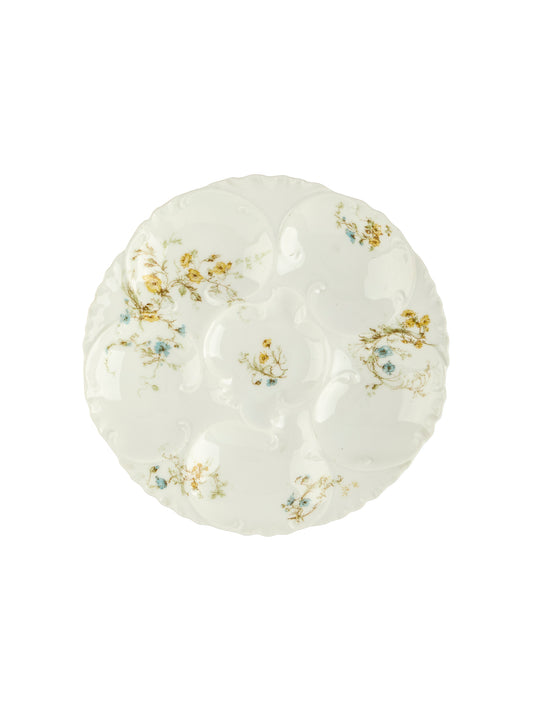 Vintage 1930s Haviland Limoges Wild Roses Oyster Plate Weston Table