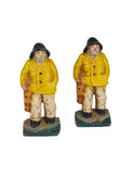Vintage 1930s Hubley Old Salt Fisherman Bookends One Weston Table
