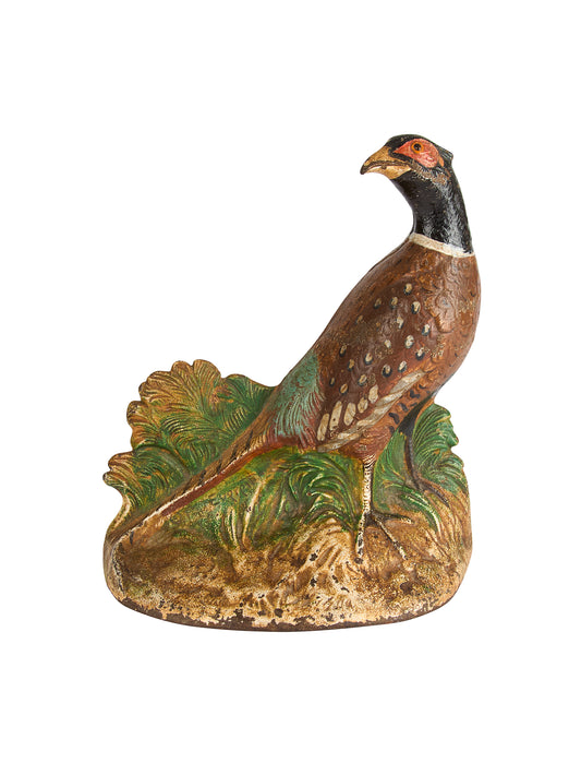 Vintage 1930s Hubley Pheasant Cast Iron Doorstop Weston Table