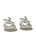 Vintage 1930s Hubley Painted Steeplechase Bookends Weston Table