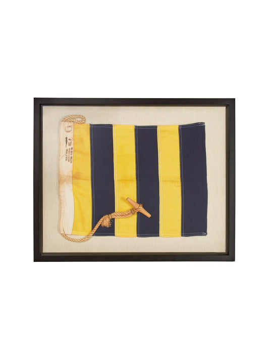 Vintage 1930s International Code Sailing Flag G Weston Table