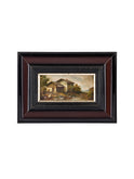 Vintage 1930s K. Schletter Farmstead Oil Painting Weston Table