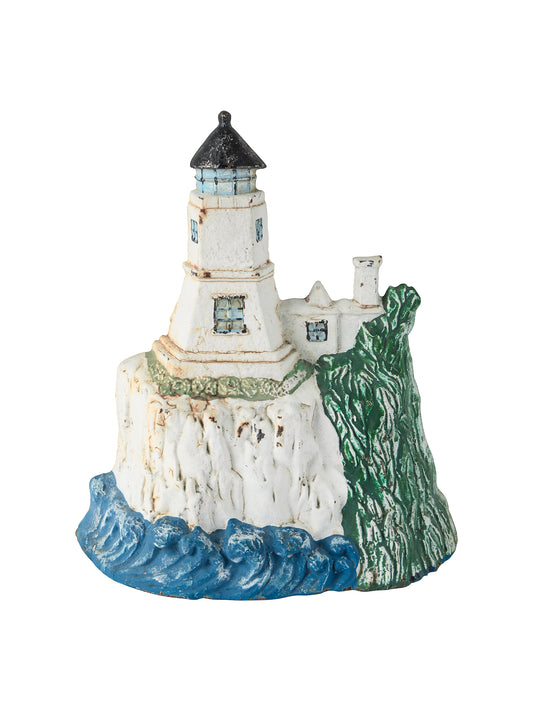Vintage 1930s Lighthouse Cast Iron Doorstop Weston Table
