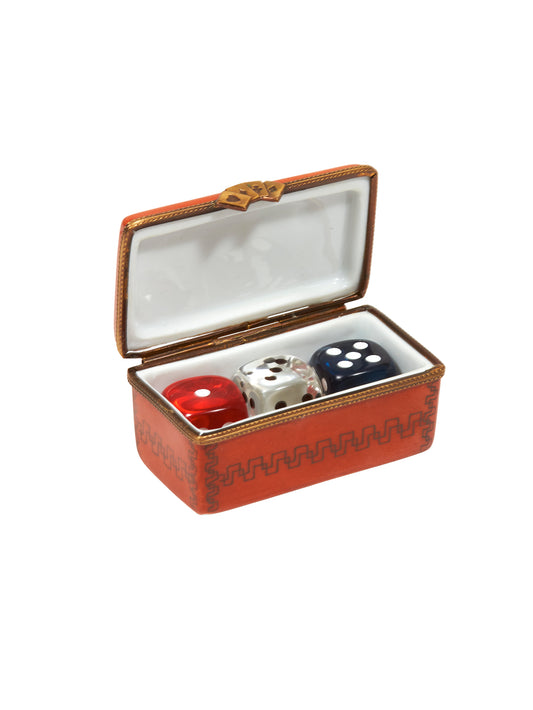 Vintage 1930s Limoges Gambler's Dice Box Weston Table