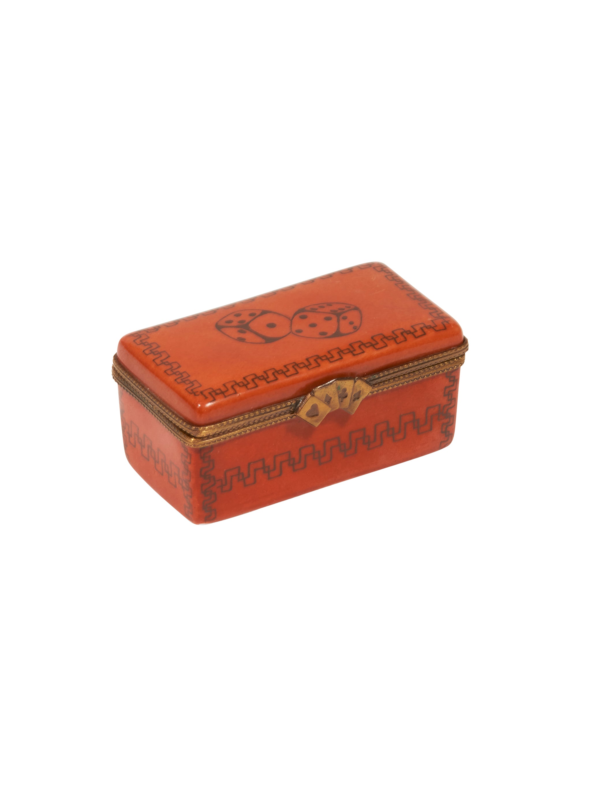Vintage 1930s Limoges Gambler's Dice Box | Decor & Accessories