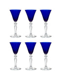 Vintage 1930s Morgantown Cobalt Claret Wine Glasses Weston Table