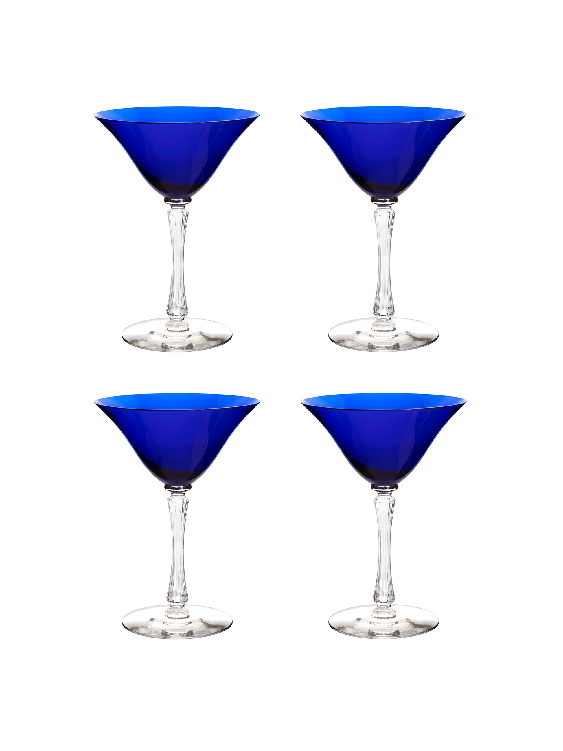 Vintage 1930s Morgantown Cobalt Martini Glasses Weston Table