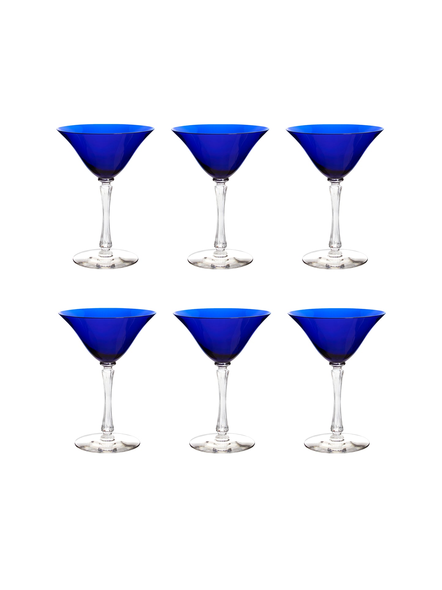 Vintage 1930s Morgantown Cobalt Martini Glasses Weston Table
