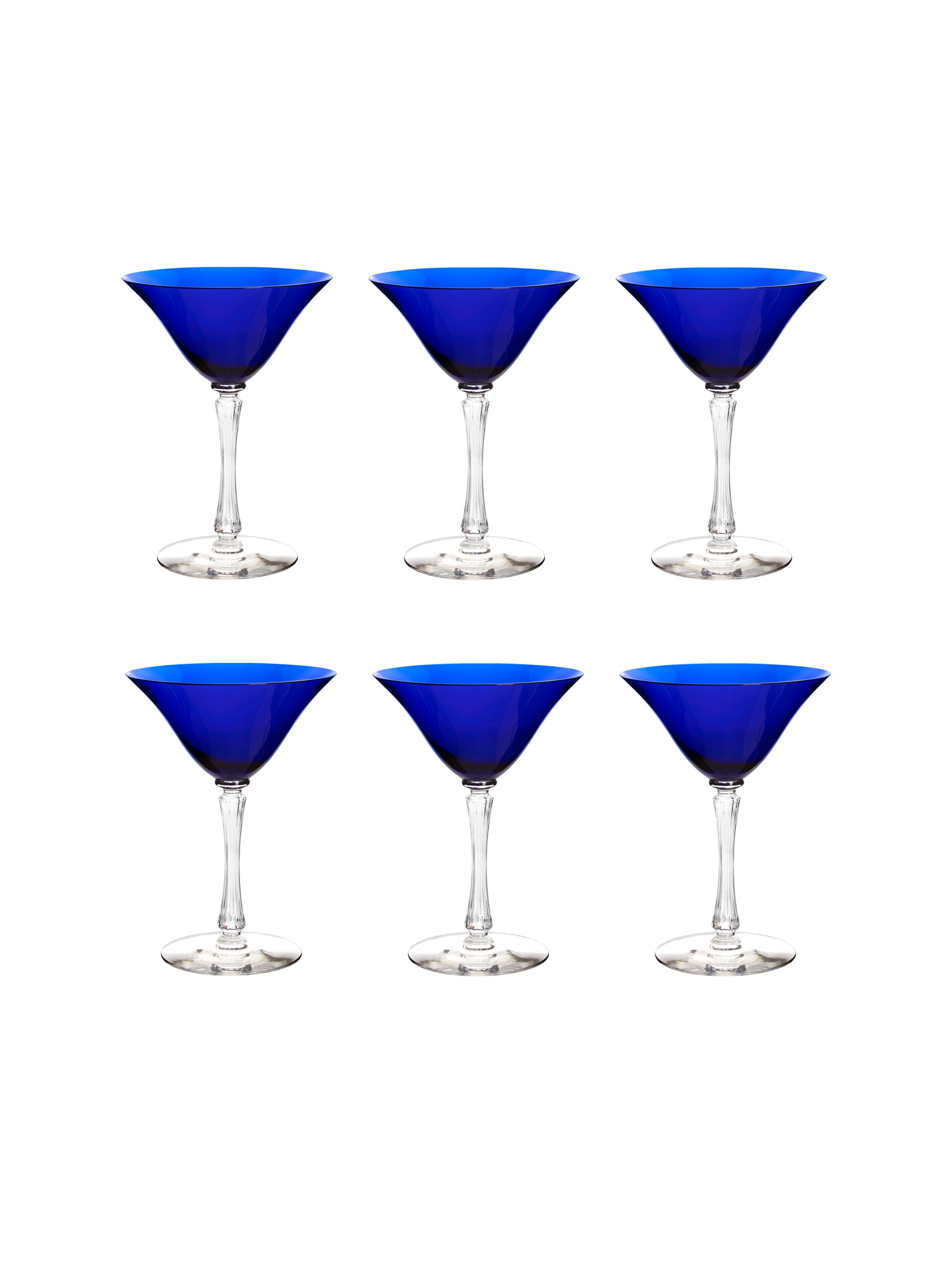 Vintage 1930s Morgantown Cobalt Martini Glasses Weston Table