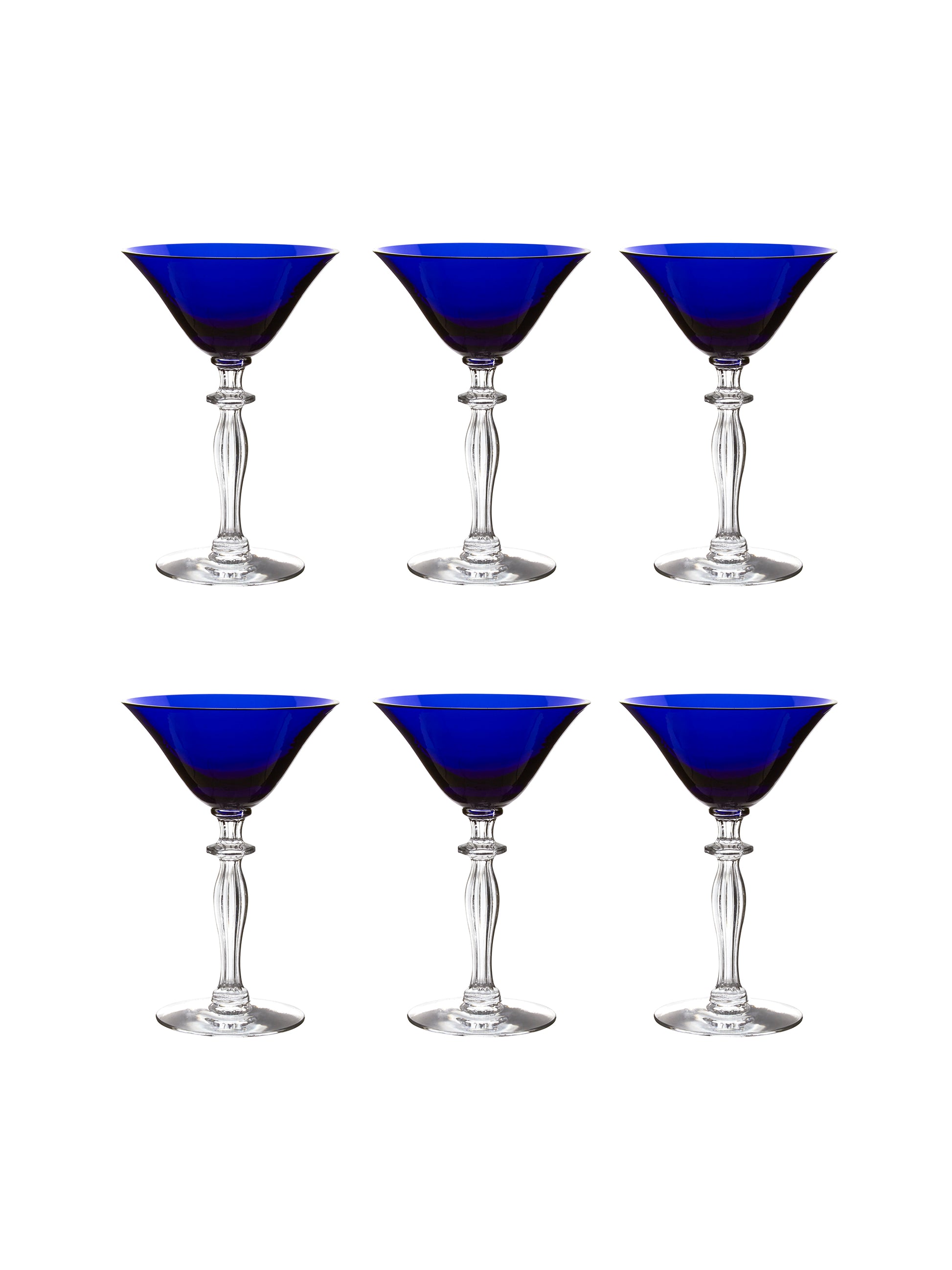 Vintage 1930s Morgantown Cobalt Martini Glasses Weston Table