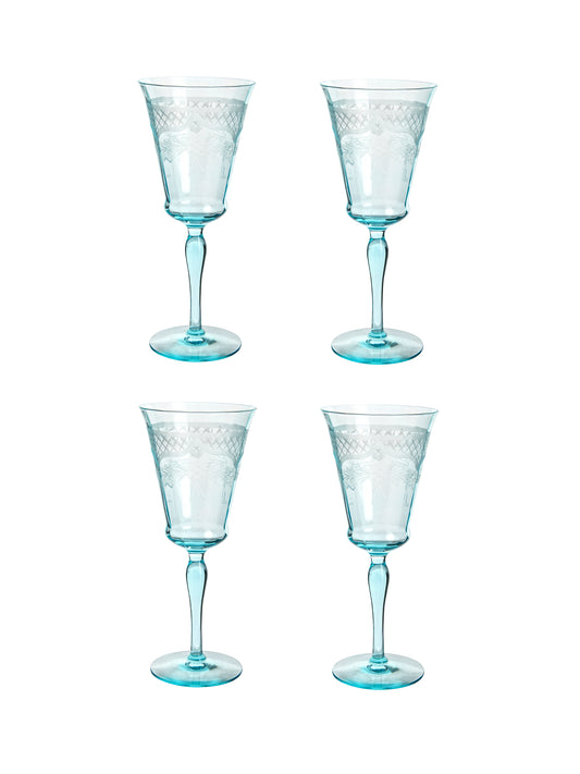 Vintage 1930s Morgantown Floral Lattice Glasses Weston Table