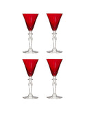 Vintage 1930s Morgantown Monroe Red Cordial Glasses Set of Four Weston Table