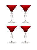 Vintage 1930s Morgantown Monroe Red Liqueur Cocktail Glasses Weston Table