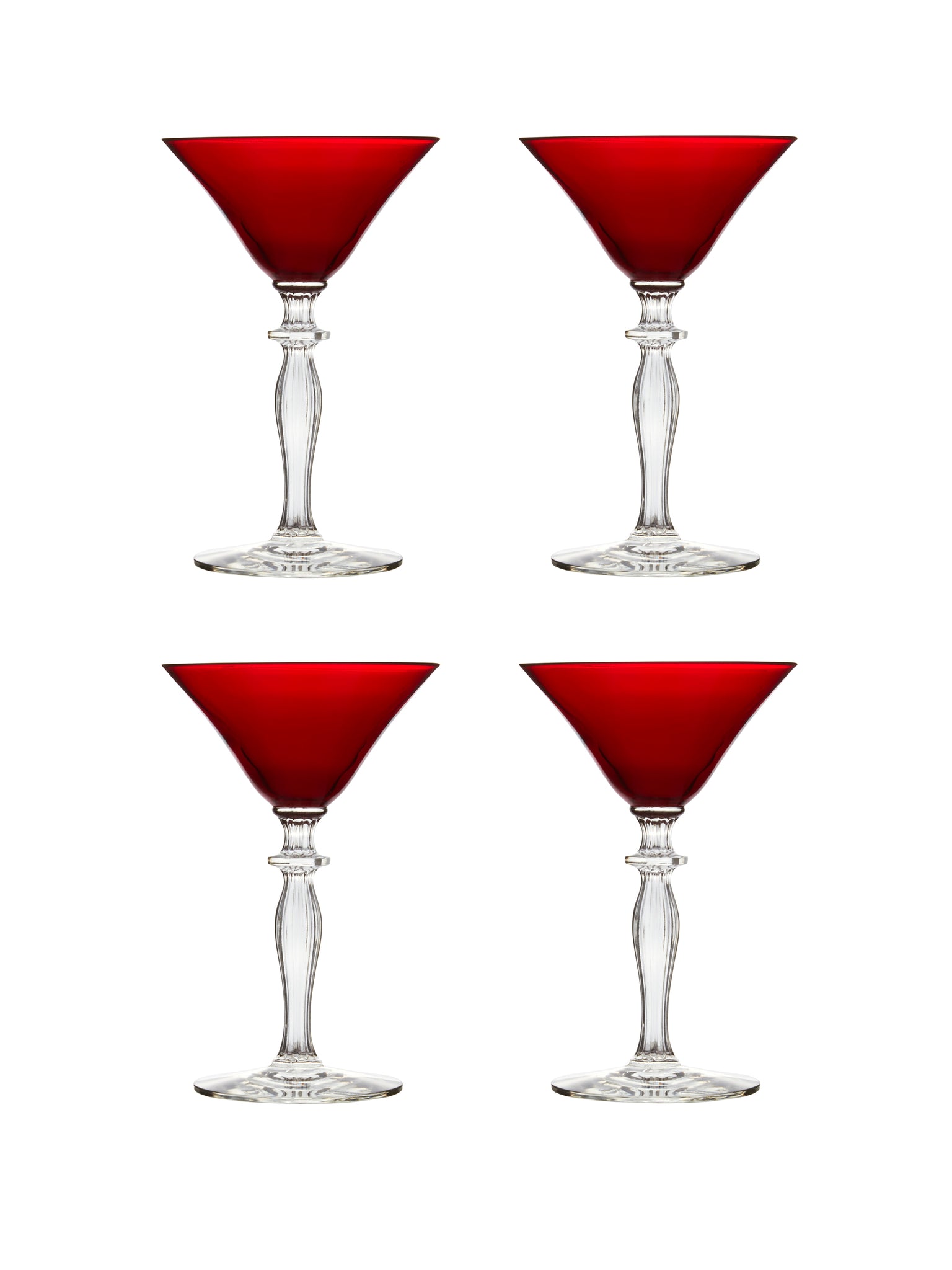 Vintage 1930s Morgantown Monroe Red Liqueur Cocktail Glasses Weston Table