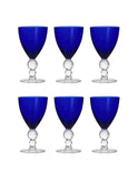 Vintage 1930s Morgantown Ritz Blue Aperitif Glasses Set of Six Weston Table