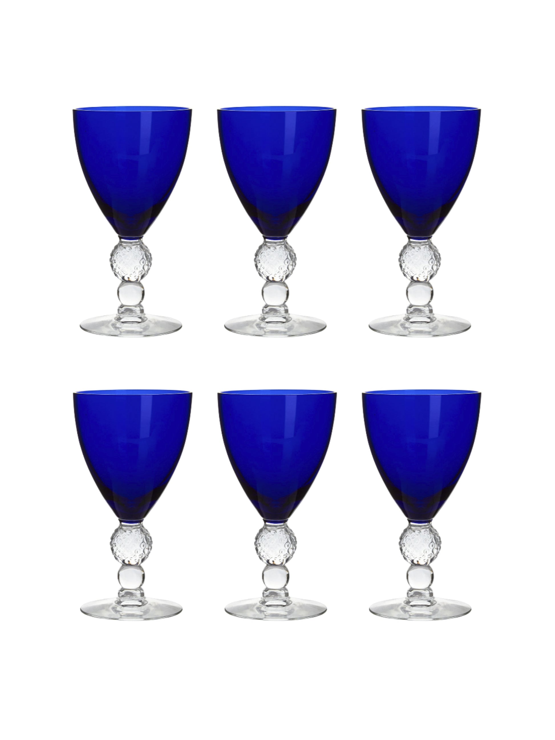 Vintage 1930s Morgantown Ritz Blue Aperitif Glasses Set of Six Weston Table