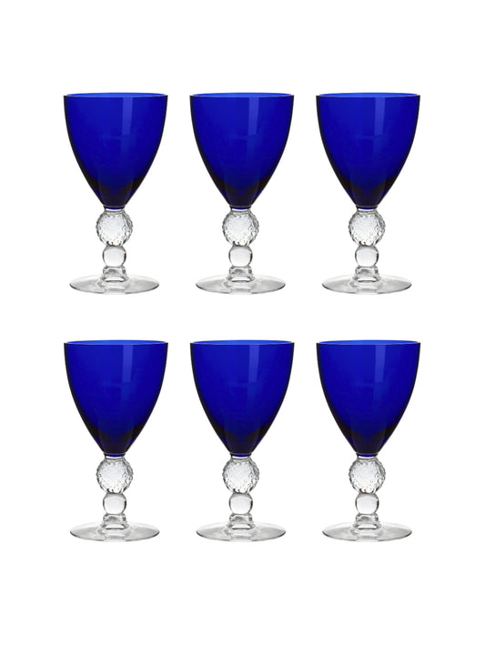 Vintage 1930s Morgantown Ritz Blue Aperitif Glasses Weston Table