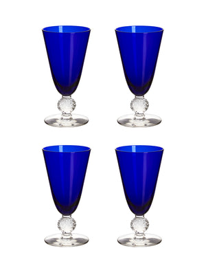  Vintage 1930s Morgantown Ritz Blue Small Tumblers Weston Table 