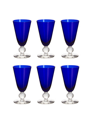 Vintage 1930s Morgantown Ritz Blue Small Tumblers Weston Table 