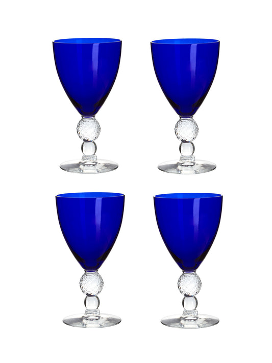 Vintage 1930s Morgantown Ritz Blue Small Wine Glasses Weston Table