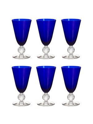  Vintage 1930s Morgantown Ritz Blue Tumblers Weston Table 