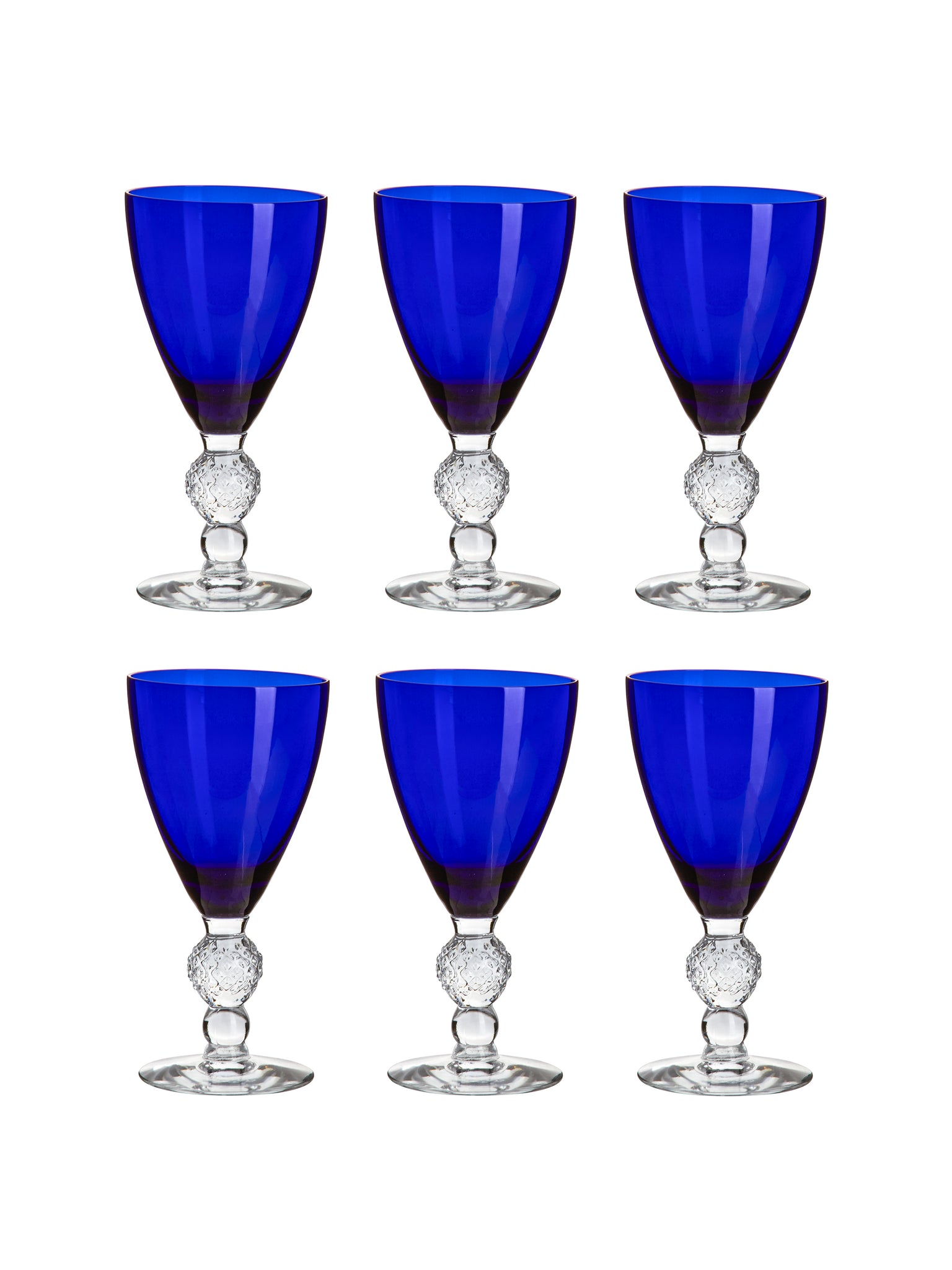 Vintage 1930s Morgantown Ritz Blue Wine Glasses Weston Table