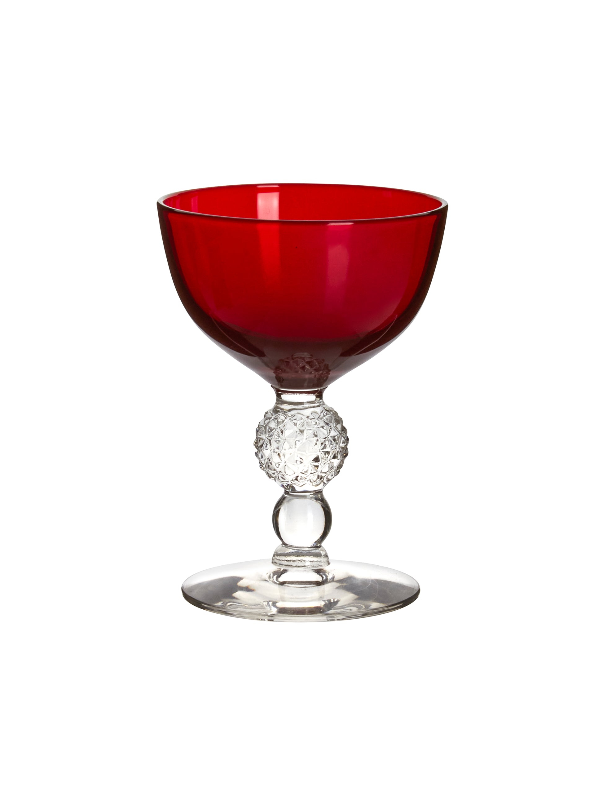Vintage 1930s Morgantown Ruby Champagne Coupes Weston Table