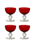 Vintage 1930s Morgantown Ruby Cocktail Coupes Weston Table