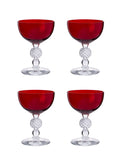 Vintage 1930s Morgantown Ruby Cocktail Coupes Weston Table