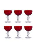 Vintage 1930s Morgantown Ruby Cocktail Coupes Weston Table