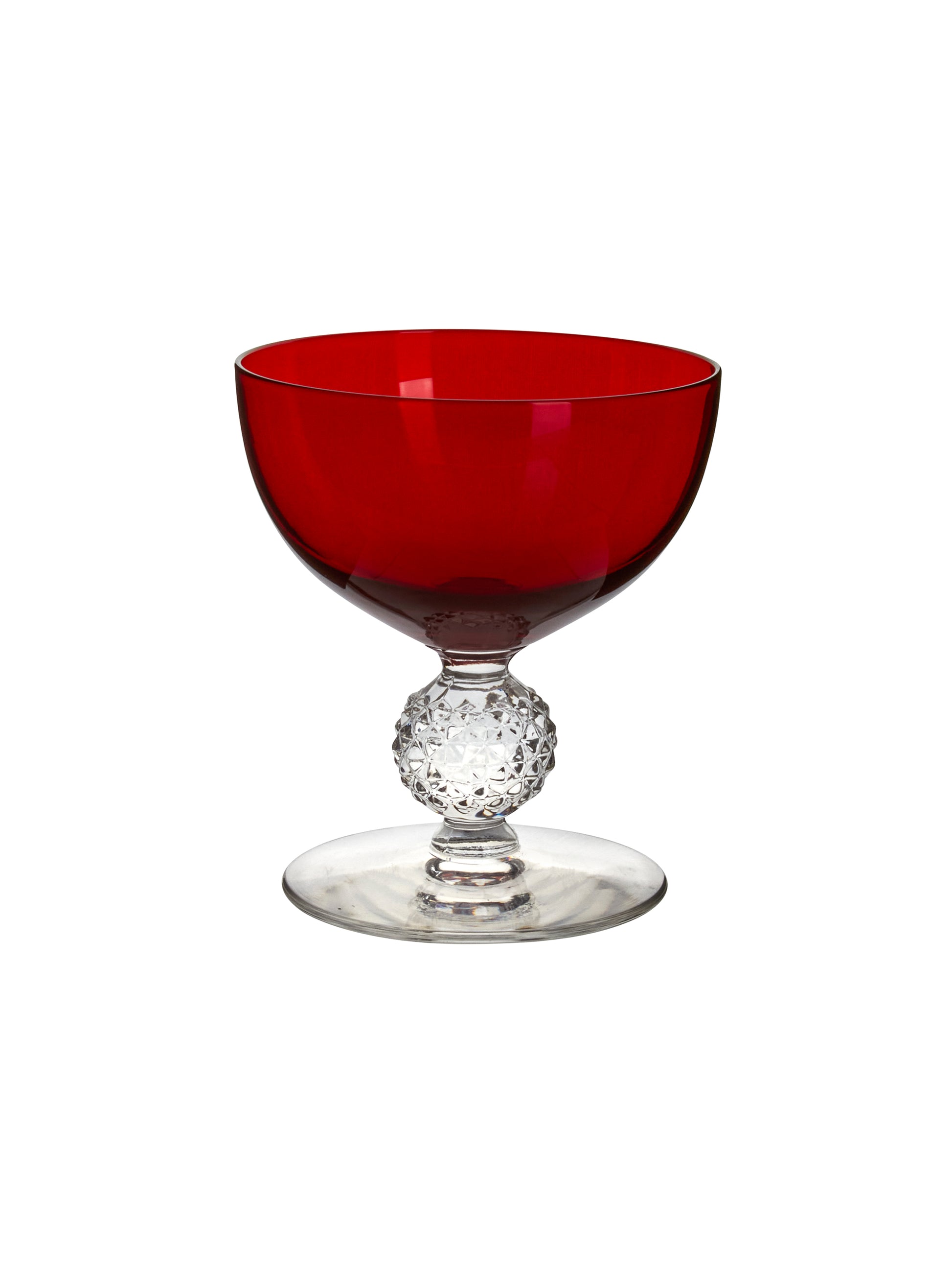 Vintage 1930s Morgantown Ruby Cocktail Coupes Weston Table