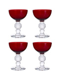 Vintage 1930s Morgantown Ruby Cocktail Glasses Set of Four Weston Table
