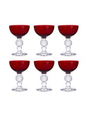 Vintage 1930s Morgantown Ruby Cocktail Glasses Set of Six Weston Table