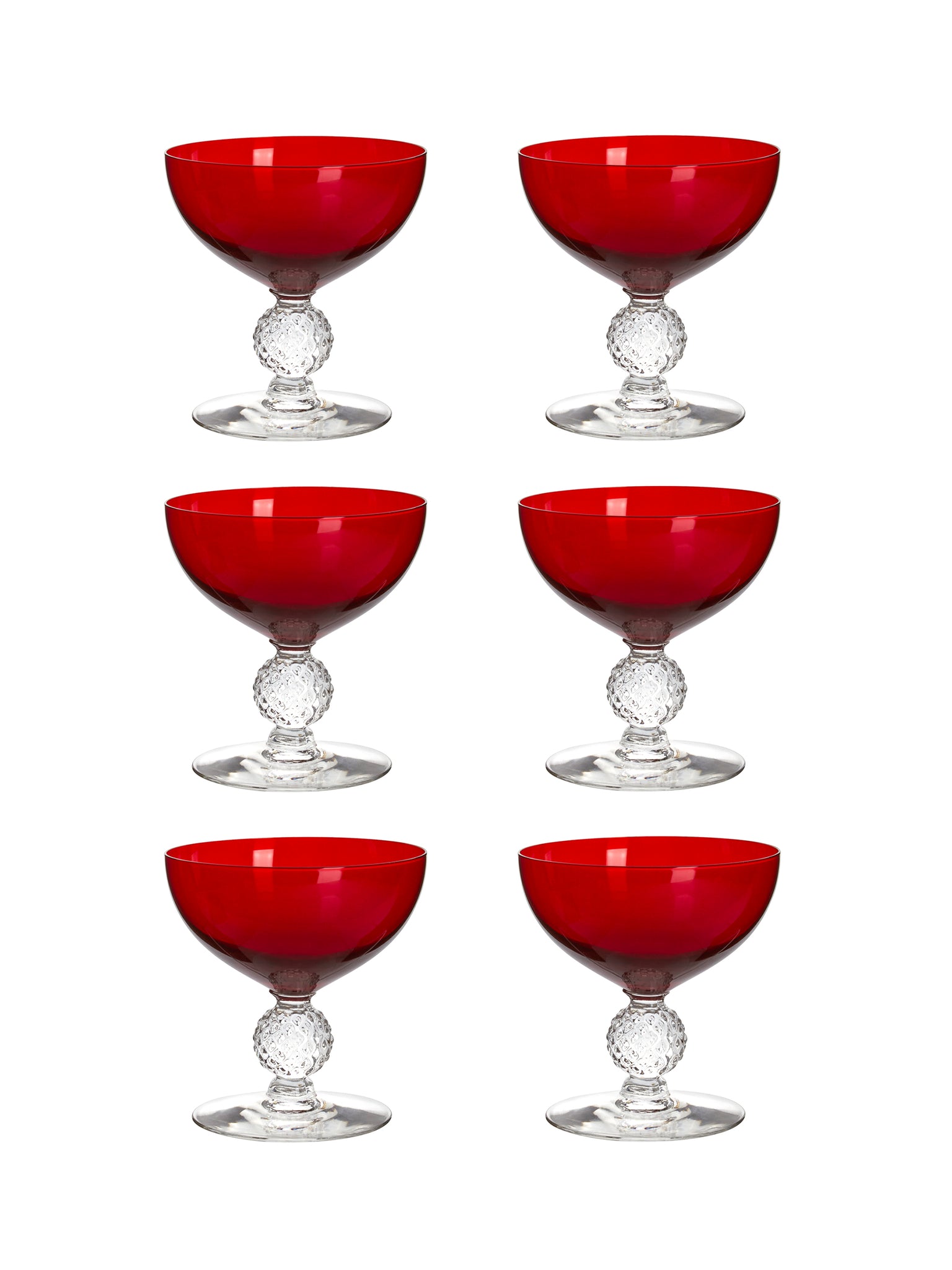 Vintage 1930s Morgantown Ruby Low Sherbet Glasses Weston Table
